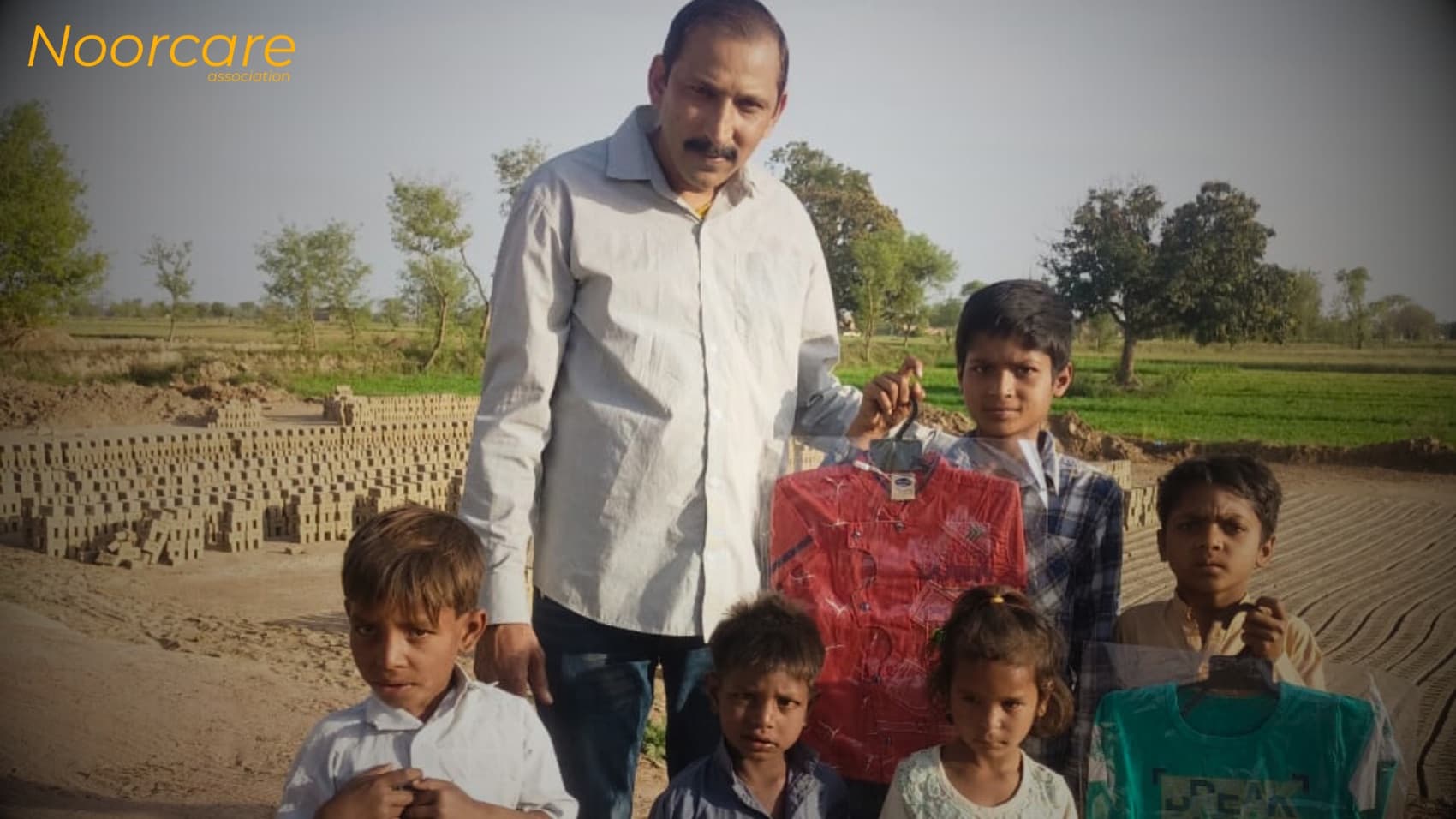 A field visit with children in the community